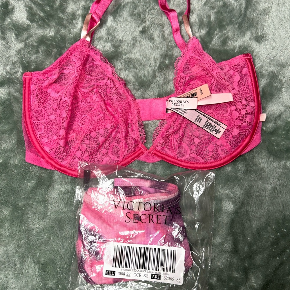 Victoria's Secret Pink Lace Bra and panty set